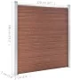 Brown WPC garden fence 353x186 cm by vidaXL, fence panels - Ref: Foro24-3053207, Price: 609,92 €, Discount: %