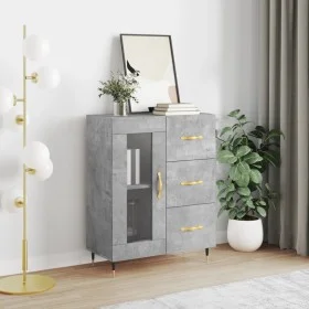 Concrete gray engineered wood sideboard 69.5x34x90 cm by vidaXL, Sideboards - Ref: Foro24-828024, Price: 93,00 €, Discount: %