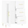 White engineered wood sideboard 69.5x34x90 cm by vidaXL, Sideboards - Ref: Foro24-828028, Price: 78,86 €, Discount: %