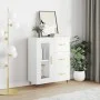 Hochglanzweißes Sperrholz-Sideboard 69,5 x 34 x 90 cm von vidaXL, Sideboards - Ref: Foro24-828022, Preis: 102,02 €, Rabatt: %