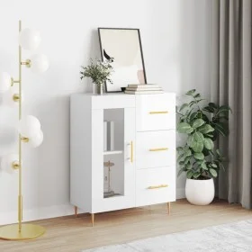 Glossy white plywood sideboard 69.5x34x90 cm by vidaXL, Sideboards - Ref: Foro24-828030, Price: 101,91 €, Discount: %