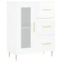 Aparador de madera contrachapada blanco brillante 69,5x34x90 cm de vidaXL, Aparadores - Ref: Foro24-828030, Precio: 101,88 €,...