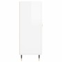 Aparador de madera contrachapada blanco brillante 69,5x34x90 cm de vidaXL, Aparadores - Ref: Foro24-828022, Precio: 103,01 €