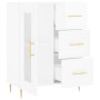 Hochglanzweißes Sperrholz-Sideboard 69,5 x 34 x 90 cm von vidaXL, Sideboards - Ref: Foro24-828030, Preis: 103,15 €, Rabatt: %