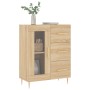 Aparador de madera de ingeniería roble Sonoma 69,5x34x90 cm de vidaXL, Aparadores - Ref: Foro24-828031, Precio: 96,79 €, Desc...