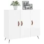 Engineered wood high gloss white sideboard 90x34x80 cm by vidaXL, Sideboards - Ref: Foro24-828078, Price: 87,54 €, Discount: %