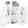 Aparador de madera de ingeniería blanco brillo 90x34x80 cm de vidaXL, Aparadores - Ref: Foro24-828078, Precio: 88,54 €