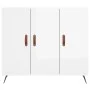Engineered wood high gloss white sideboard 90x34x80 cm by vidaXL, Sideboards - Ref: Foro24-828078, Price: 87,54 €, Discount: %