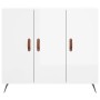 Sideboard aus Holzwerkstoff weiß glänzend 90x34x80 cm von vidaXL, Sideboards - Ref: Foro24-828078, Preis: 88,62 €, Rabatt: %