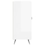 Aparador de madera de ingeniería blanco brillo 90x34x80 cm de vidaXL, Aparadores - Ref: Foro24-828078, Precio: 88,54 €