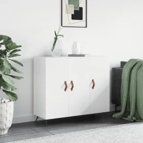 White engineered wood sideboard 90x34x80 cm by vidaXL, Sideboards - Ref: Foro24-828076, Price: 84,98 €, Discount: %