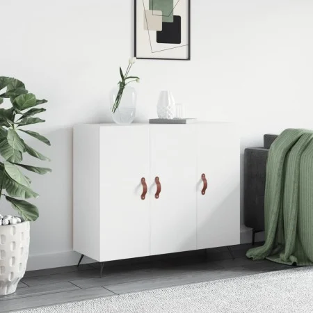 White engineered wood sideboard 90x34x80 cm by vidaXL, Sideboards - Ref: Foro24-828076, Price: 84,98 €, Discount: %