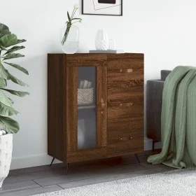 Engineered wood brown oak sideboard 69.5x34x90 cm by vidaXL, Sideboards - Ref: Foro24-828019, Price: 68,35 €, Discount: %