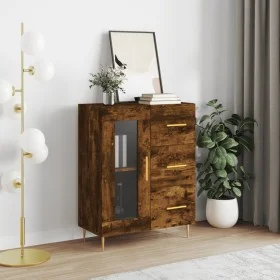 Smoked oak engineered wood sideboard 69.5x34x90 cm by vidaXL, Sideboards - Ref: Foro24-828033, Price: 68,12 €, Discount: %