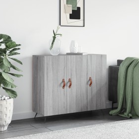 Aparador de madera de ingeniería gris Sonoma 90x34x80 cm de vidaXL, Aparadores - Ref: Foro24-828082, Precio: 82,04 €, Descuen...