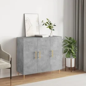 Concrete gray engineered wood sideboard 90x34x80 cm by vidaXL, Sideboards - Ref: Foro24-828096, Price: 80,95 €, Discount: %