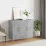 Concrete gray engineered wood sideboard 90x34x80 cm by vidaXL, Sideboards - Ref: Foro24-828096, Price: 80,95 €, Discount: %
