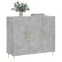 Concrete gray engineered wood sideboard 90x34x80 cm by vidaXL, Sideboards - Ref: Foro24-828096, Price: 80,95 €, Discount: %