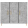 Concrete gray engineered wood sideboard 90x34x80 cm by vidaXL, Sideboards - Ref: Foro24-828096, Price: 84,12 €, Discount: %