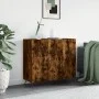 Smoked oak engineered wood sideboard 90x34x80 cm by vidaXL, Sideboards - Ref: Foro24-828081, Price: 82,52 €, Discount: %