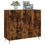 Sideboard aus geräuchertem Eichenholzwerkstoff, 90 x 34 x 80 cm von vidaXL, Sideboards - Ref: Foro24-828081, Preis: 83,57 €, ...