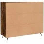 Smoked oak engineered wood sideboard 90x34x80 cm by vidaXL, Sideboards - Ref: Foro24-828081, Price: 82,52 €, Discount: %
