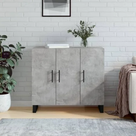 Engineered wood sideboard in concrete grey, 90x34x80 cm. by vidaXL, Sideboards - Ref: Foro24-828136, Price: 95,92 €, Discount: %