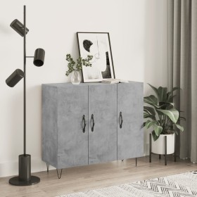Concrete gray engineered wood sideboard 90x34x80 cm by vidaXL, Sideboards - Ref: Foro24-828104, Price: 82,29 €, Discount: %