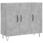Concrete gray engineered wood sideboard 90x34x80 cm by vidaXL, Sideboards - Ref: Foro24-828104, Price: 81,64 €, Discount: %