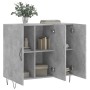 Betongraues Sideboard aus Holzwerkstoff, 90 x 34 x 80 cm von vidaXL, Sideboards - Ref: Foro24-828104, Preis: 82,29 €, Rabatt: %