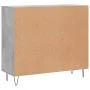 Concrete gray engineered wood sideboard 90x34x80 cm by vidaXL, Sideboards - Ref: Foro24-828104, Price: 81,64 €, Discount: %