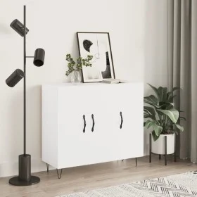 White engineered wood sideboard 90x34x80 cm by vidaXL, Sideboards - Ref: Foro24-828100, Price: 94,36 €, Discount: %