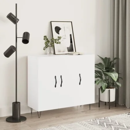 Aparador de madera de ingeniería blanco 90x34x80 cm de vidaXL, Aparadores - Ref: Foro24-828100, Precio: 94,34 €, Descuento: %