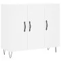 Aparador de madera de ingeniería blanco 90x34x80 cm de vidaXL, Aparadores - Ref: Foro24-828100, Precio: 94,34 €, Descuento: %