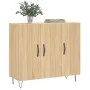 Sideboard aus Sonoma-Eichenholzwerkstoff, 90 x 34 x 80 cm von vidaXL, Sideboards - Ref: Foro24-828103, Preis: 81,64 €, Rabatt: %