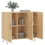 Sideboard aus Sonoma-Eichenholzwerkstoff, 90 x 34 x 80 cm von vidaXL, Sideboards - Ref: Foro24-828103, Preis: 81,64 €, Rabatt: %