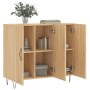 Sonoma Oak Engineered Wood Sideboard 90x34x80 cm by vidaXL, Sideboards - Ref: Foro24-828103, Price: 82,53 €, Discount: %