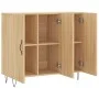 Aparador de madera de ingeniería roble Sonoma 90x34x80 cm de vidaXL, Aparadores - Ref: Foro24-828103, Precio: 81,64 €, Descue...