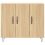 Sideboard aus Sonoma-Eichenholzwerkstoff, 90 x 34 x 80 cm von vidaXL, Sideboards - Ref: Foro24-828103, Preis: 81,64 €, Rabatt: %