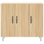 Sonoma Oak Engineered Wood Sideboard 90x34x80 cm by vidaXL, Sideboards - Ref: Foro24-828103, Price: 82,53 €, Discount: %