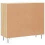 Aparador de madera de ingeniería roble Sonoma 90x34x80 cm de vidaXL, Aparadores - Ref: Foro24-828103, Precio: 81,64 €, Descue...