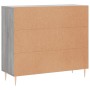 Sonoma gray engineered wood sideboard 90x34x80 cm by vidaXL, Sideboards - Ref: Foro24-828098, Price: 79,39 €, Discount: %