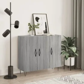 Sonoma gray engineered wood sideboard 90x34x80 cm by vidaXL, Sideboards - Ref: Foro24-828106, Price: 77,55 €, Discount: %
