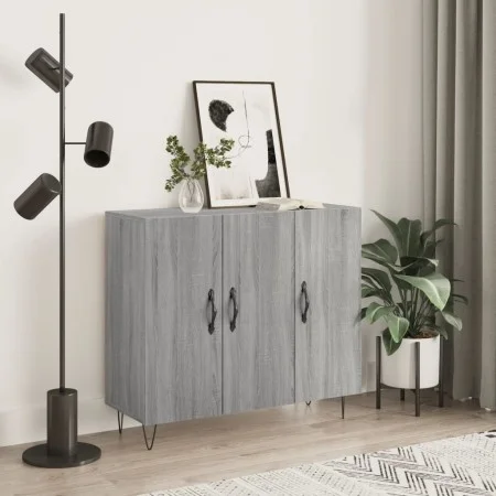 Sonoma gray engineered wood sideboard 90x34x80 cm by vidaXL, Sideboards - Ref: Foro24-828106, Price: 77,55 €, Discount: %