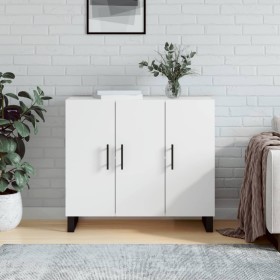 White engineered wood sideboard 90x34x80 cm by vidaXL, Sideboards - Ref: Foro24-828132, Price: 100,90 €, Discount: %