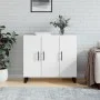 White engineered wood sideboard 90x34x80 cm by vidaXL, Sideboards - Ref: Foro24-828132, Price: 99,28 €, Discount: %