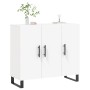 Aparador de madera de ingeniería blanco 90x34x80 cm de vidaXL, Aparadores - Ref: Foro24-828132, Precio: 100,90 €, Descuento: %