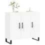 White engineered wood sideboard 90x34x80 cm by vidaXL, Sideboards - Ref: Foro24-828132, Price: 99,28 €, Discount: %