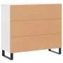 White engineered wood sideboard 90x34x80 cm by vidaXL, Sideboards - Ref: Foro24-828132, Price: 99,28 €, Discount: %
