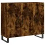 Smoked oak engineered wood sideboard 90x34x80 cm by vidaXL, Sideboards - Ref: Foro24-828137, Price: 83,66 €, Discount: %